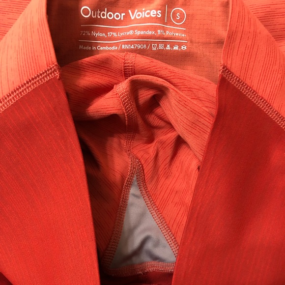 3/4 Red and Orange Outdoor Leggings size Small - Picture 6 of 10